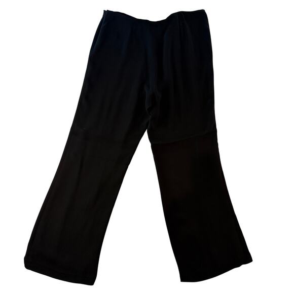 Lauren Ralph Lauren 100% Silk Wide Leg Dress Pants Women’s 12 Black Quiet Luxury - Picture 8 of 10
